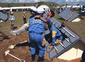(2)Disaster drills conducted in Japan